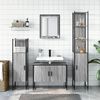 vidaXL 4 Piece Bathroom Cabinet Set Grey Sonoma Engineered Wood