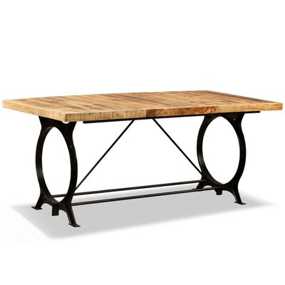 vidaXL Dining Table Solid Rough Mango Wood 180 cm