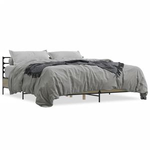 vidaXL Bed Frame without Mattress Sonoma Oak 180x200 cm Super King