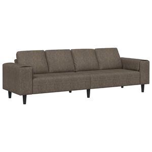 vidaXL Sofa Set Dark grey Faux suede leather
