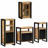 vidaXL Bathroom Furniture Set with Shelf 4 pcs Brown Solid Mango Wood
