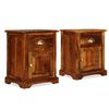 vidaXL Bedside Cabinet 2 pcs 40x30x50 cm Solid Acacia Wood