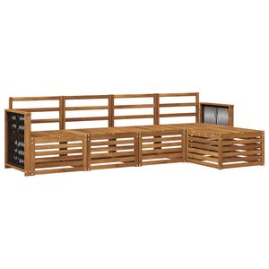 vidaXL Outdoor Sofa Set 5 pcs Natural