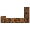 vidaXL TV Cabinet Set Wall-mounted 4 pcs Smoked Oak Engineered Wood