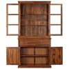 vidaXL Vitrine Cabinet Solid Wood 100x40x200 cm