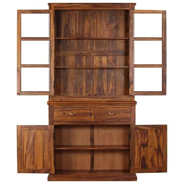 vidaXL Vitrine Cabinet Solid Wood 100x40x200 cm
