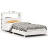 vidaXL Bed Frame without Mattress White 90x190 cm Single Solid Wood Pine