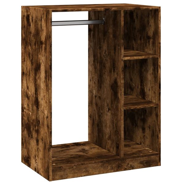 vidaXL Wardrobe Smoked Oak 77x48x102 cm Engineered Wood