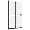 vidaXL Foldable Walk-in Shower Wall Frosted ESG Glass 80x190 cm