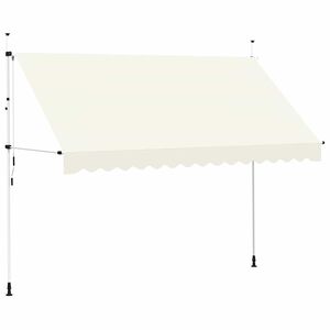 vidaXL Manual Retractable Awning 350 cm Cream
