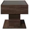 vidaXL Coffee Table with LED Brown Oak 70x50x45 cm Engineered Wood