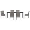 vidaXL Garden Dining Set 7 pcs Grey Powder-Coated Steel