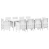 vidaXL Garden Dining Set 11 pcs White Polypropylene