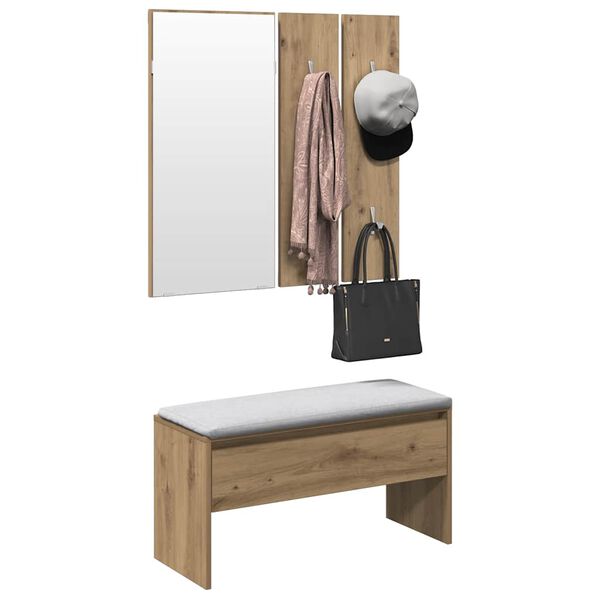 vidaXL Hallway Furniture Set Artisan Oak Engineered Wood