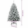vidaXL Artificial Christmas Tree Green and White 120 cm PVC and Metal