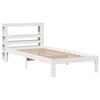 vidaXL Bed Frame with Headboard without Mattress White 90x200 cm