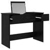 vidaXL Cosmetic Table with Drawer Black Oak 100 x 45 x76 cm