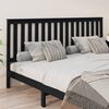 vidaXL Bed Headboard Black 206x6x101 cm Solid Wood Pine