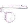 vidaXL Retractable Awning Black 400 x 300 cm Polyester and Metal