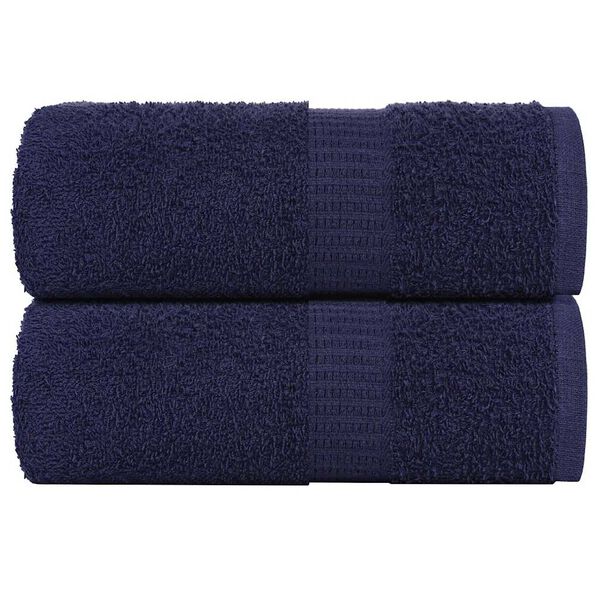 vidaXL Wash Towels 2 pcs "FROGN" Navy Blue 30x30 cm 100% Cotton