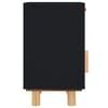 vidaXL Bedside Cabinets 2 pcs Black Solid Wood Pine and Natural Rattan