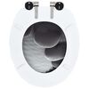 vidaXL WC Toilet Seats 2 pcs with Soft Close Lids MDF Stones Design