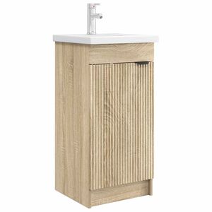 vidaXL Bathroom Vanity with Sink Sonoma Oak 42 x 40 x 84.5 cm