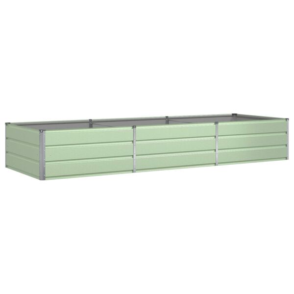 vidaXL Planter Pastel Green 290 x 100 x 45 cm Galvanised Steel