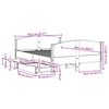 vidaXL Bed Frame without Mattress 150x200 cm King Size Solid Wood Pine