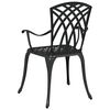 vidaXL Garden Chair 2 pcs Black 55 x 56.5 x 91cm Aluminium