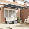 vidaXL Retractable Awning Manual Anthracite 300 x 200 cm Fabric