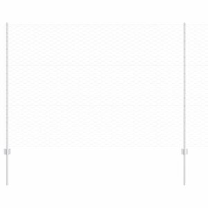 vidaXL Hexagonal Fence with Post 25 x 1.5 m Galvanised Steel Silver