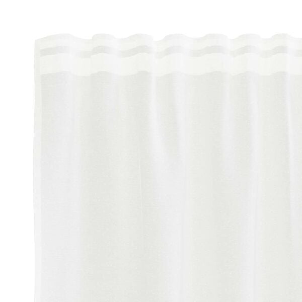 vidaXL Lace Curtain with Curtains Floral White 180 x 150 cm Polyester