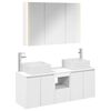 vidaXL Bathroom Cabinet Set 4 pcs White Engineered Wood