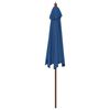 vidaXL Garden Parasol with Wooden Pole Azure Blue 299x240 cm