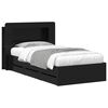 vidaXL Bed Frame with Storage and Headboard Black 90 x 190 cm
