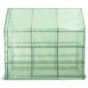 vidaXL Walk-in Greenhouse with 12 Shelves Steel 143x214x196 cm
