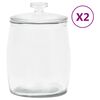 vidaXL Storage Glass Jars with Lid 2 pcs 8000 ml