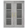 vidaXL Highboard Grey Sonoma 69.5x34x180 cm Engineered Wood