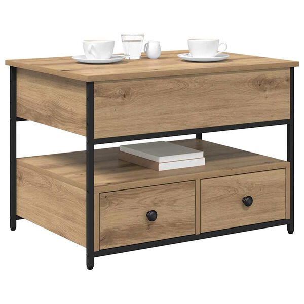 vidaXL Coffee Table Artisan Oak 70 x 50 x 54.5 cm Engineered Wood