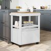 vidaXL Kitchen Trolley FLORO White 72.5 x 45 x 80 cm Solid Pine Wood