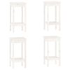 vidaXL 5 Piece Bar Set White Solid Wood Pine