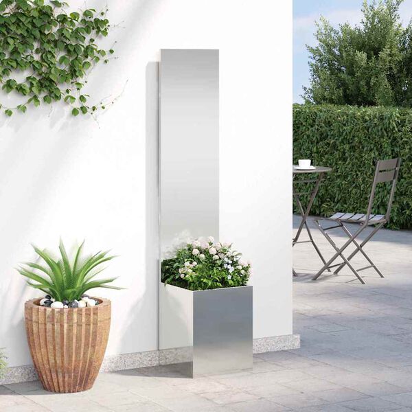 vidaXL Garden Privacy Screen Silver 32 x 150 cm Galvanised steel