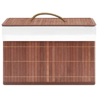 vidaXL Bamboo Storage Boxes 4 pcs Brown