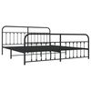 vidaXL Metal Bed Frame without Mattress with Footboard Black 200x200cm