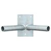 vidaXL Flag Pole Holde Silver 11.5 x 7.5 x 0.2 cm Steel