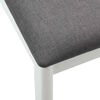 vidaXL Dining Chair 2 pcs White and Grey Solid Rubber Wood