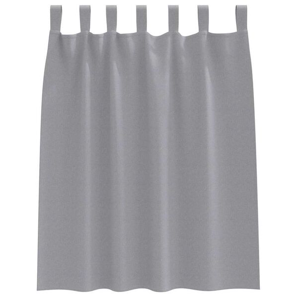 vidaXL Blackout Curtains with Rings 2 pcs Light Grey 140 x 140 cm