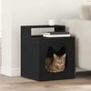 vidaXL Cat House Black 42.5 x 40 x 53.5 cm Engineered Wood