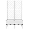 vidaXL Garden Planter with Trellis White 80x40x142 cm PP